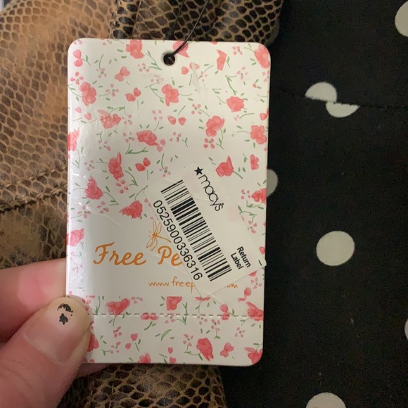 NWT Free People Vegan Leather Snakeskin Moto Jacket - Picture 7 of 7